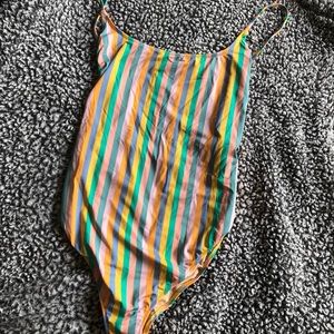 J Crew Striped Summer One Piece Swimsuit